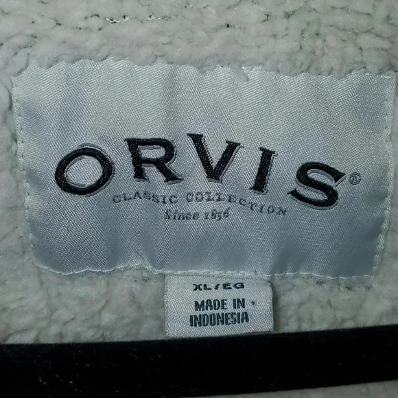 Orvis Men's Fleece Lined Quarter 1/4 Zip Pullover Sweater Gray Men' Size XLarge - Picture 7 of 12